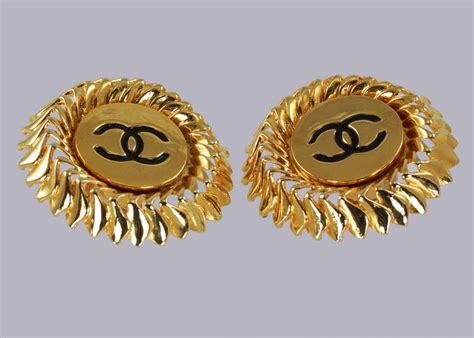 coco chanel earrings price|vintage chanel cc earrings price.